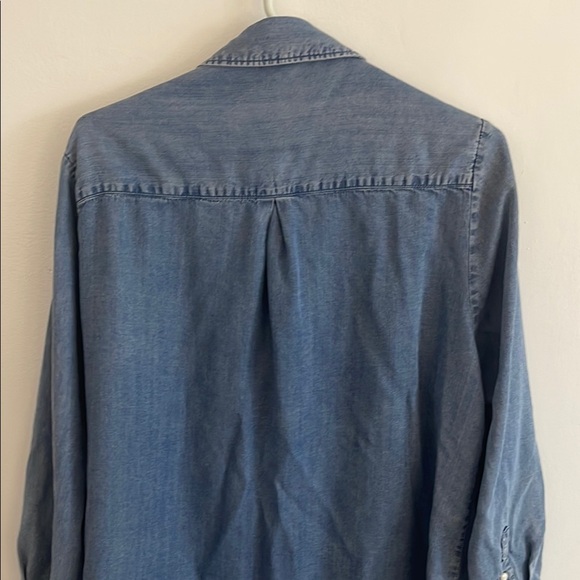 Casual Denim Button-Up Shirt velvet heart - Picture 5 of 6